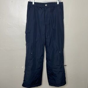 ZeroXposure Snow Pants Black Insulated Cargo Pocket Elastic Waist Unisex 16